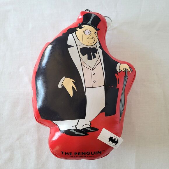 Vintage 1997 The Penguin Carnival Capers Plush Pillow w/ Suction Cup DC Comics - Picture 1 of 10